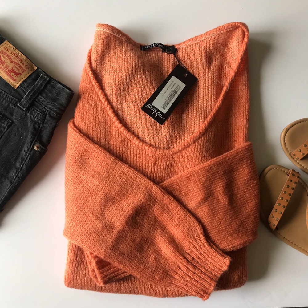 NWT Nasty Gal Scoop Neck Sweater